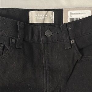 Everlane Slim Straight Black Jeans Classic Style
